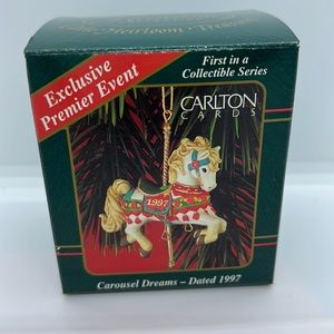 3/$25 Carousel Dreams Carlton cards 1997 ornament